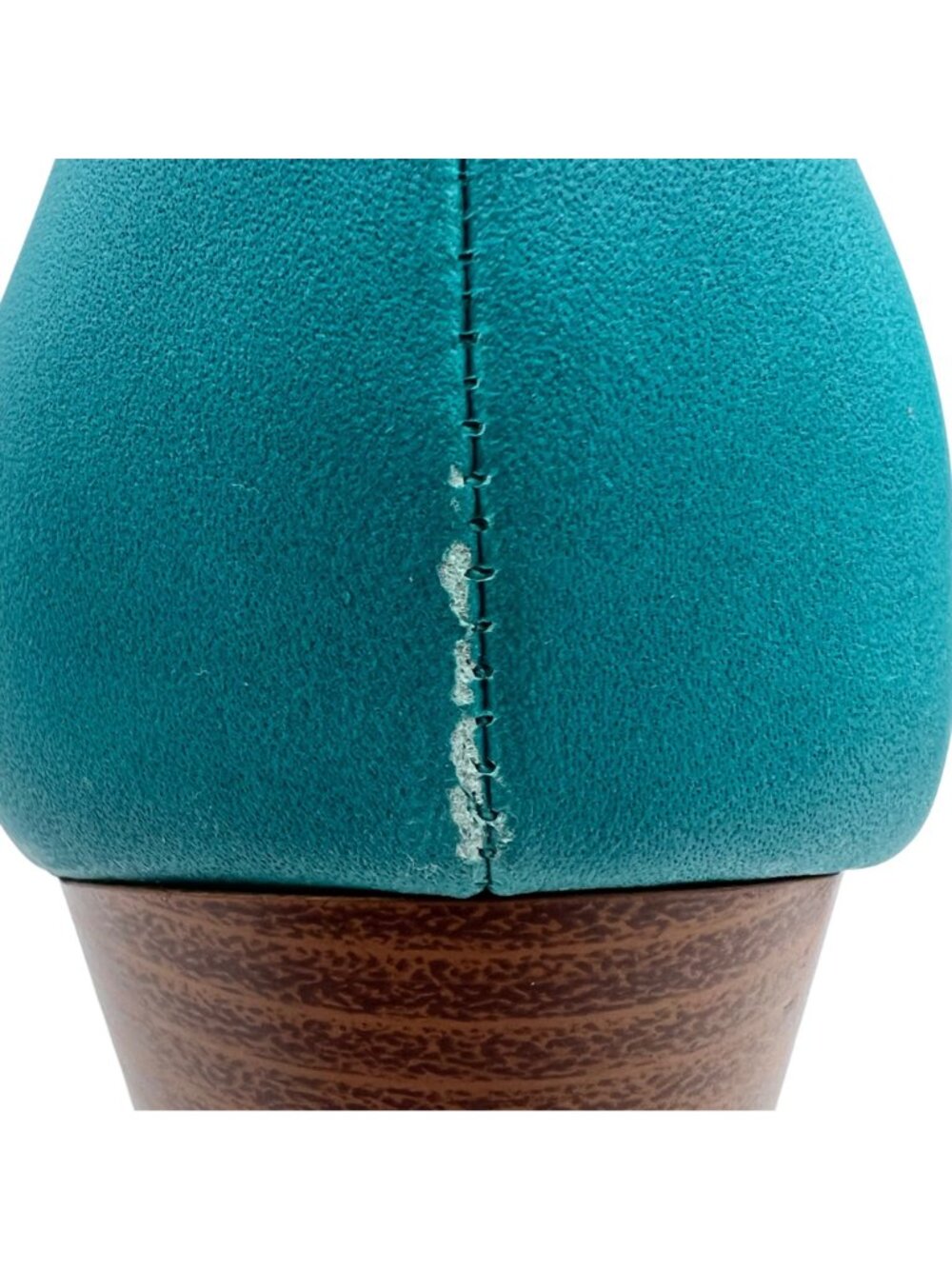 Breckelles Brina 21 Turquoise Platform Peep Toe Heels Womens Size 9 Buckle Strap - Picture 10 of 16